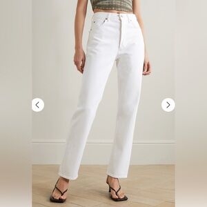 Agolde 90s Pinch Waist Jeans. Size 26. White. Straight Leg. + Net sustain